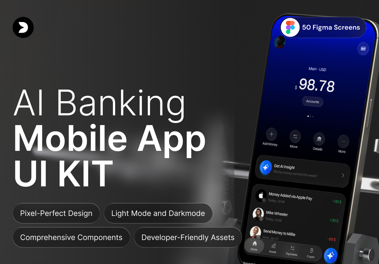 Vero – Banking & Investment Mobile UI Kit (100 Screens, Light & Dark) - Mobile design asset by ui8