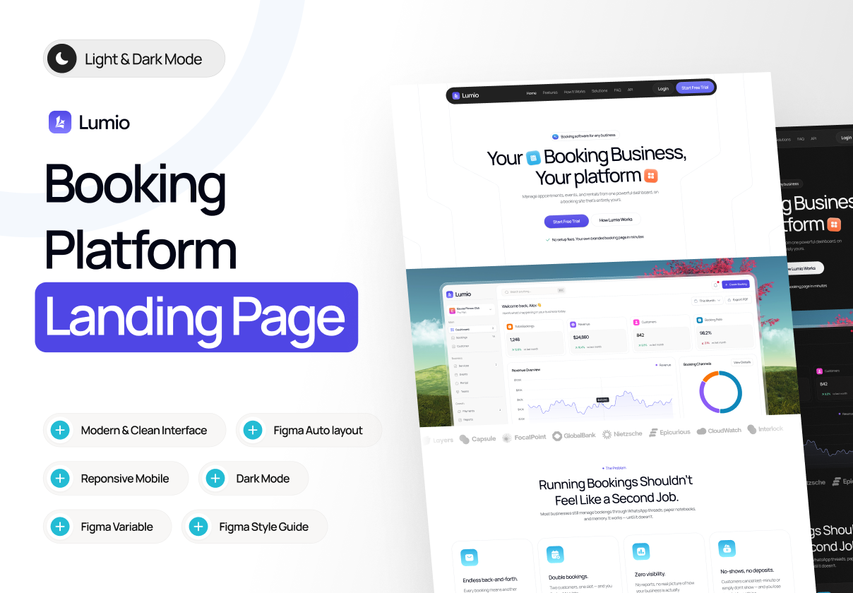 Lumio - Booking Platform Landing Page