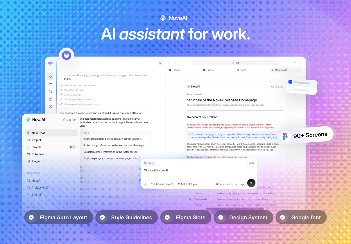 Nova AI - Work Assistant UI Kit - Uncategorized design asset by ui8
