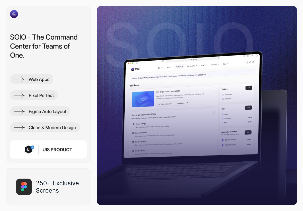 SOLO: Business Management Web App UI Kit - Mobile design asset by ui8
