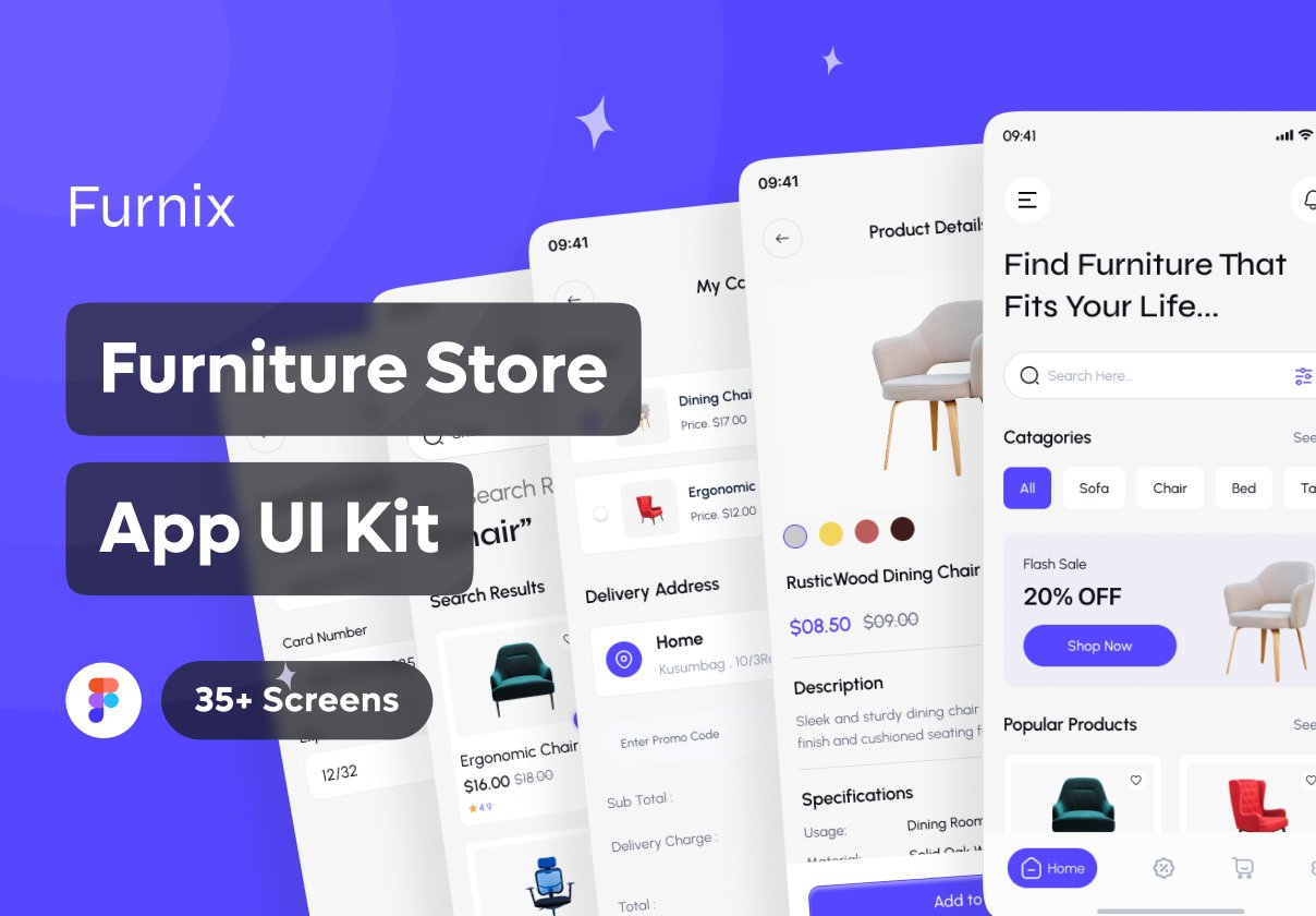 Furniture Store - Mobile App  UI Kit