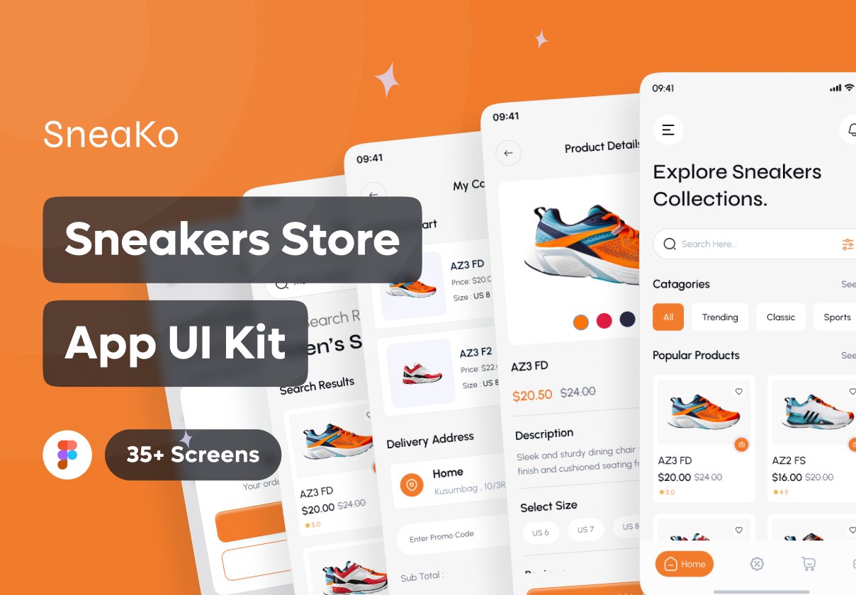 Sneako - Sneakers Store Mobile App UI Kit