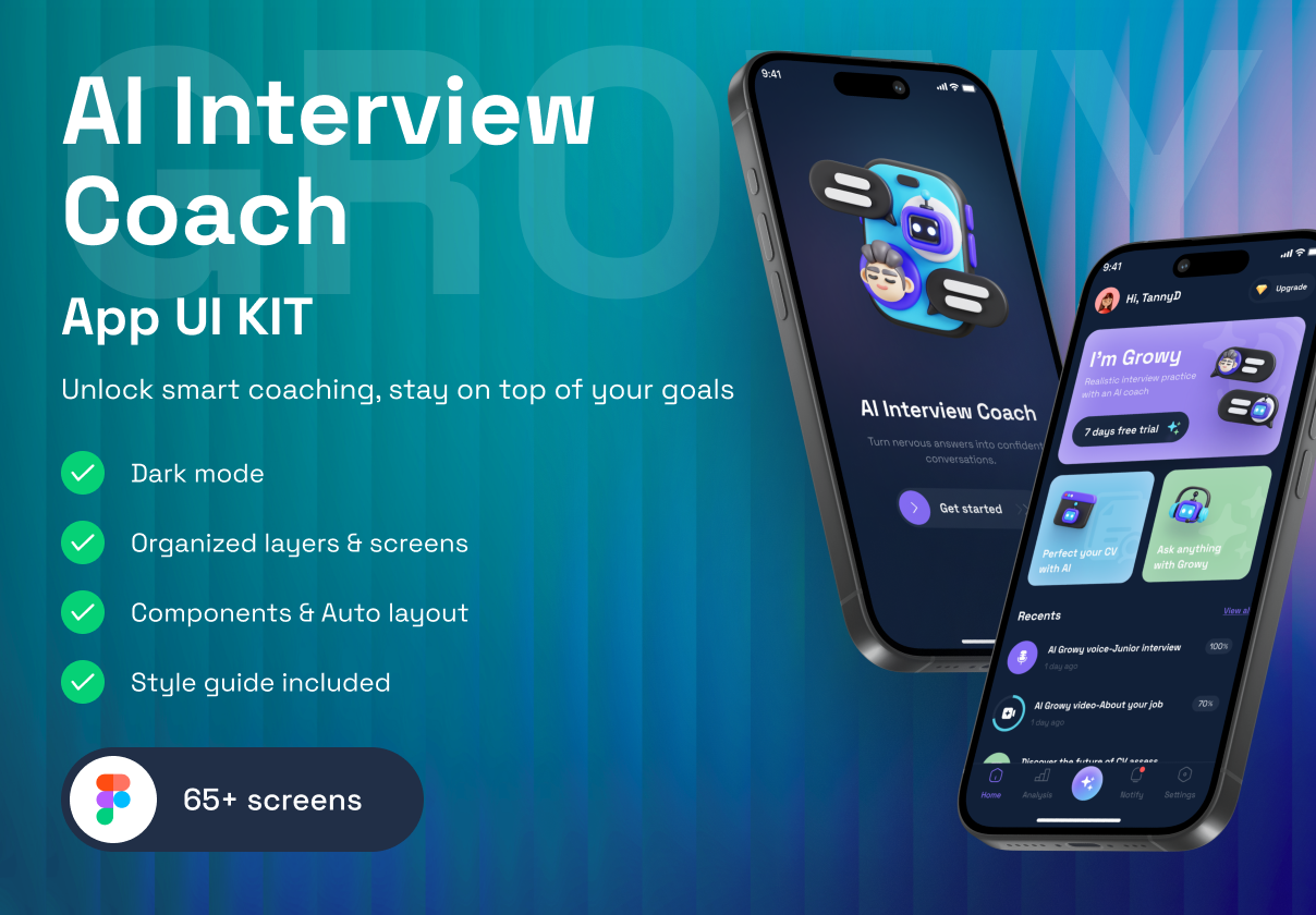 Growy-AI Interview Coach UI Kits