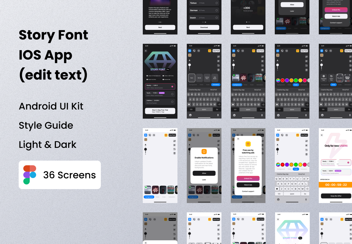 Edit Text Story Font App IOS