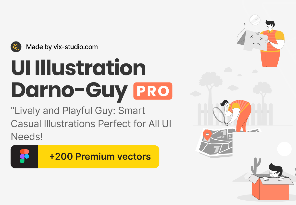 Premium UI Illustration Pack - Darno Guy - design asset by UI8