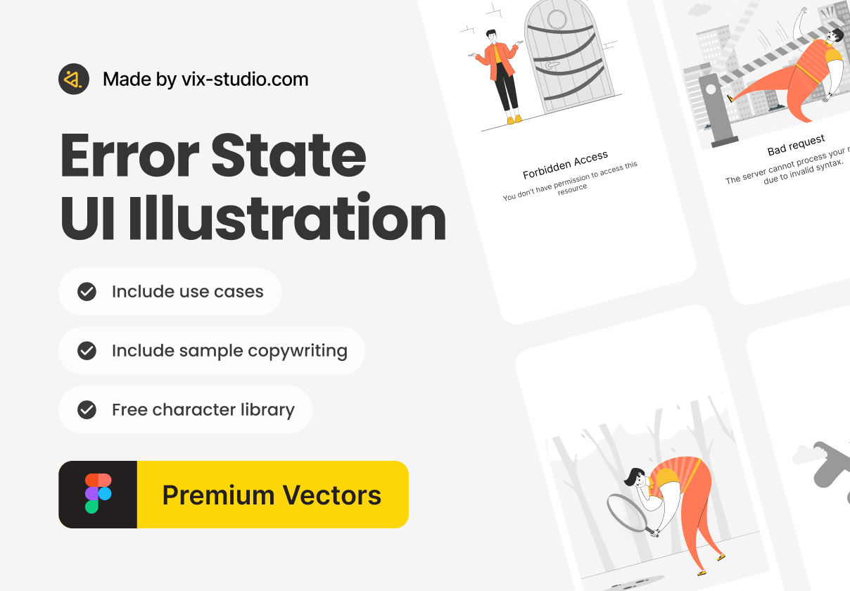 Error State UI Illustration - Uncategorized design asset by ui8