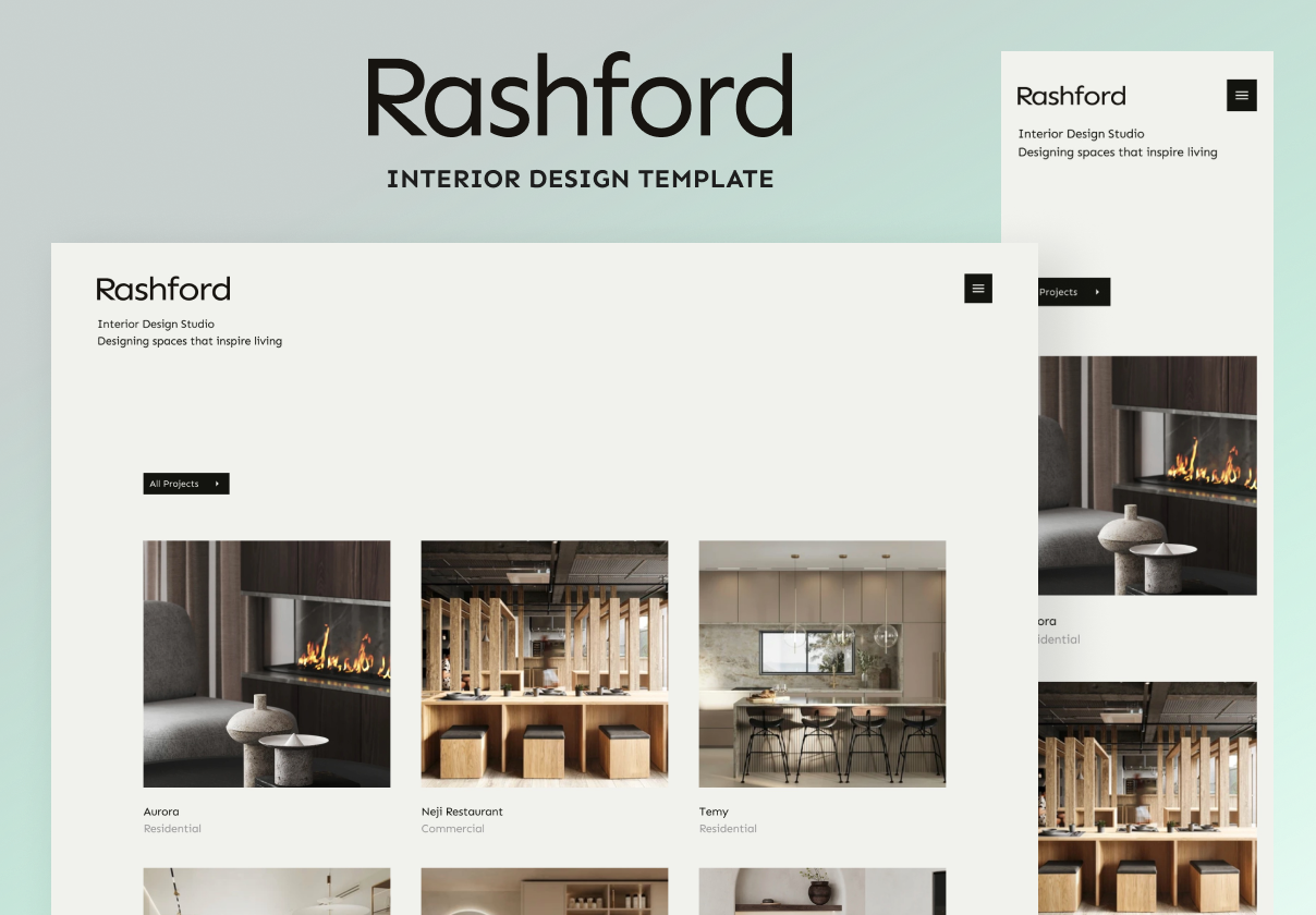 Rashford - Framer template for interior designers - Uncategorized design asset by ui8