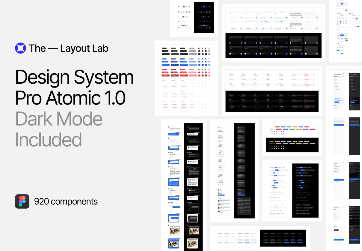 Design System Pro Atomic 1.0 - Dark Mode Included