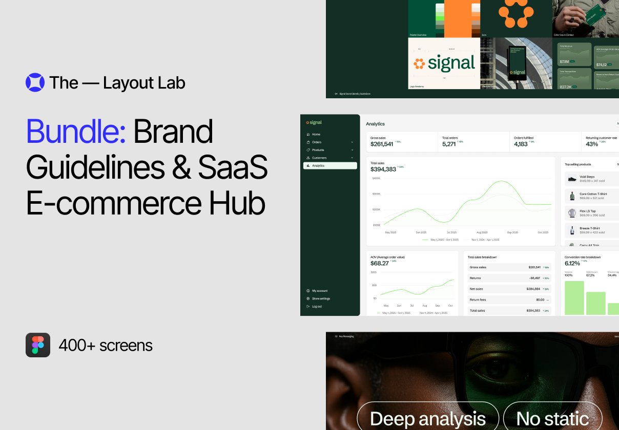 Bundle: Brand Guidelines & SaaS E-commerce Hub