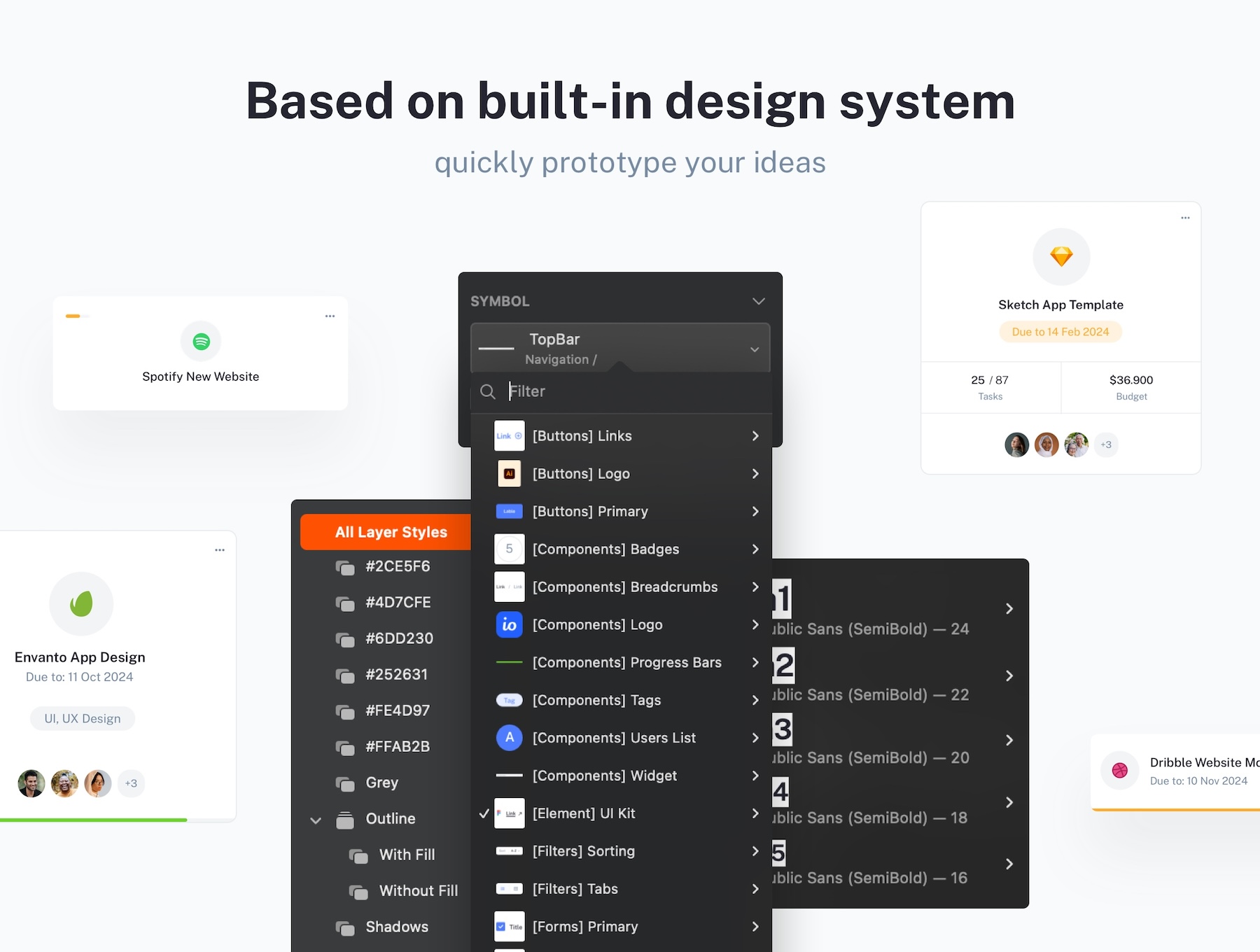 IOTask - web UI kit for project management apps preview 4