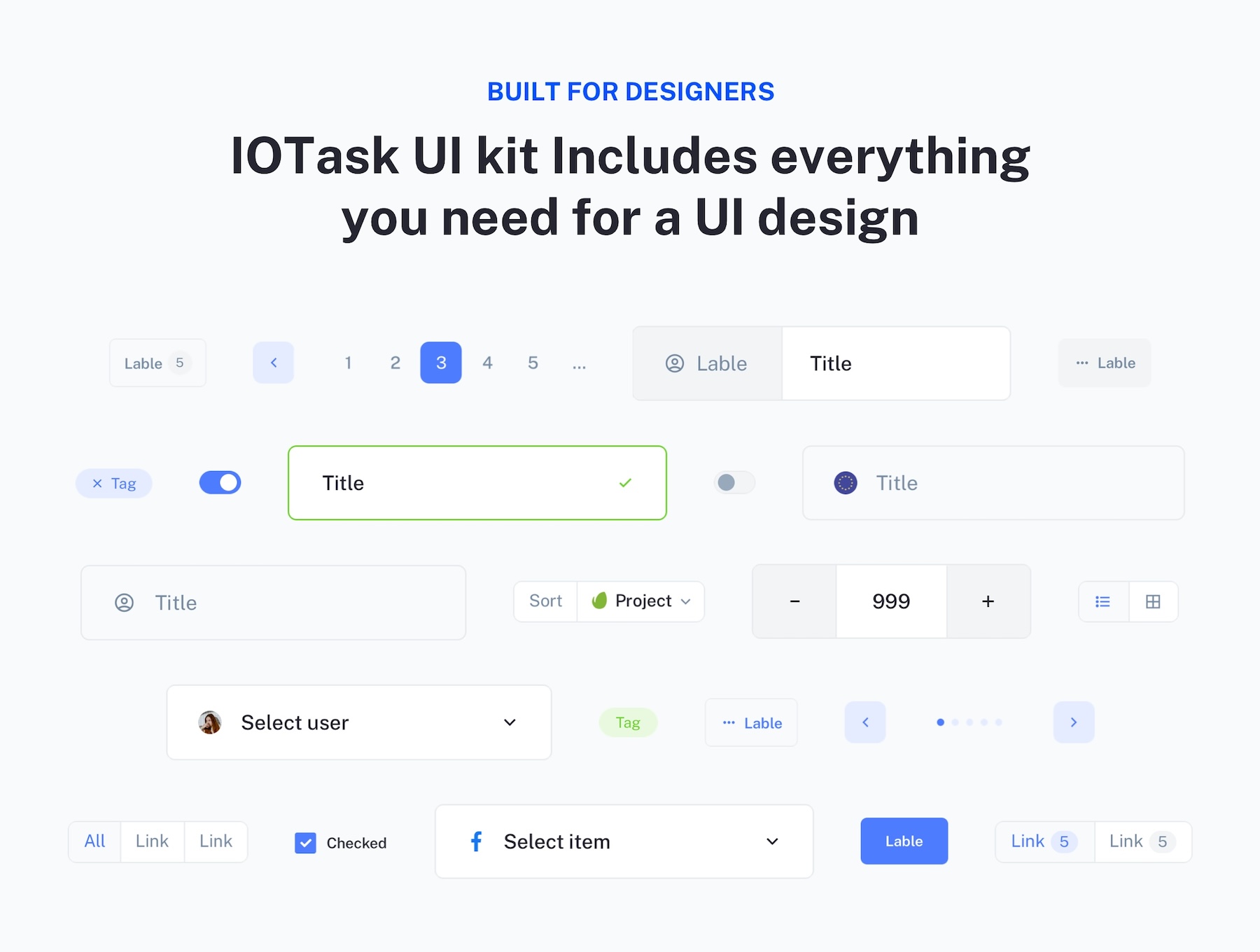 IOTask - web UI kit for project management apps preview 5
