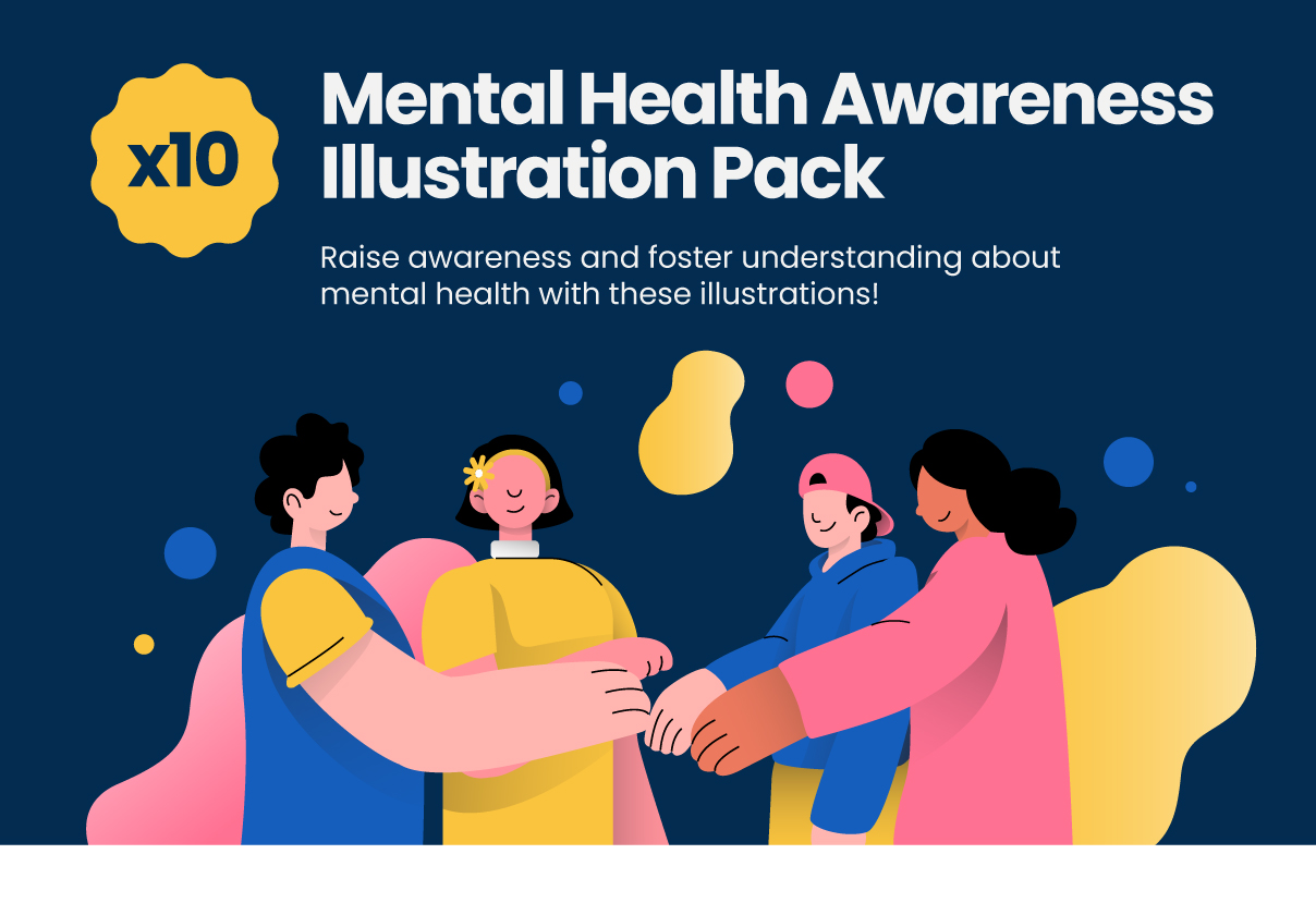 Mental Health Awareness Illustration Pack
