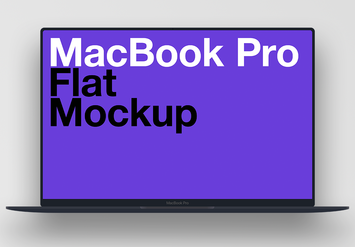 MacBook Pro Flat Mockup — Mockups on UI8