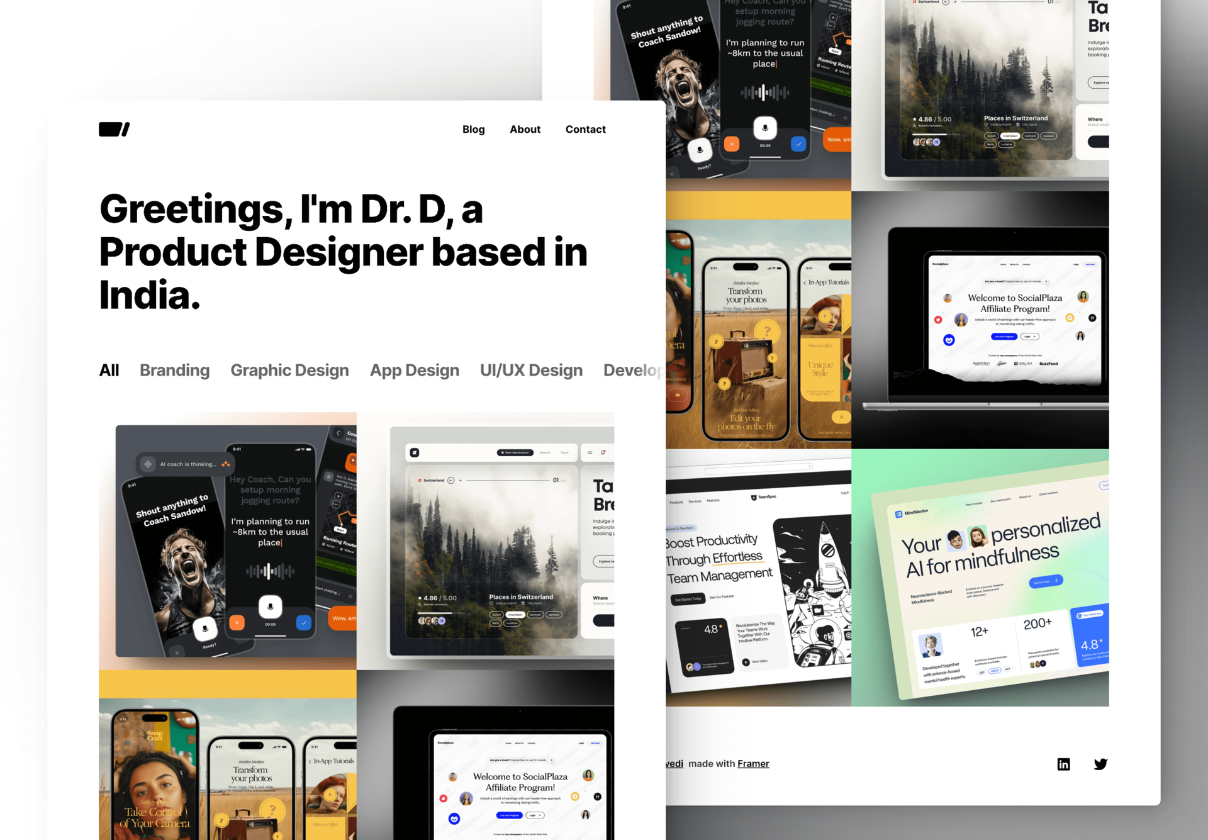 Sleeko — Creative Portfolio Framer Template - Portfolio, Agency design asset by ui8