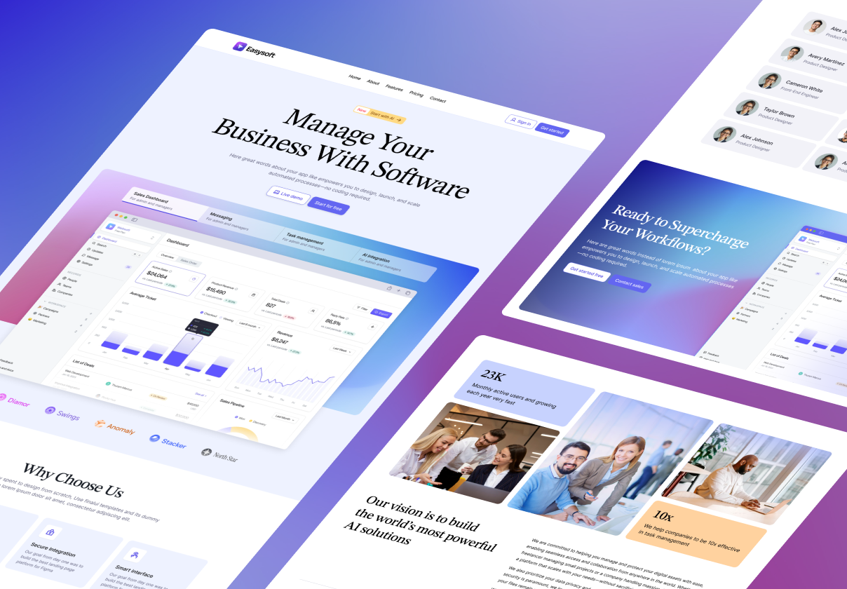 Easysoft - SaaS Startup Website Template