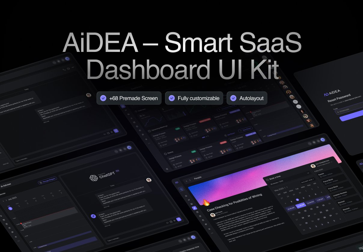 AiDEA – Smart SaaS Dashboard UI Kit