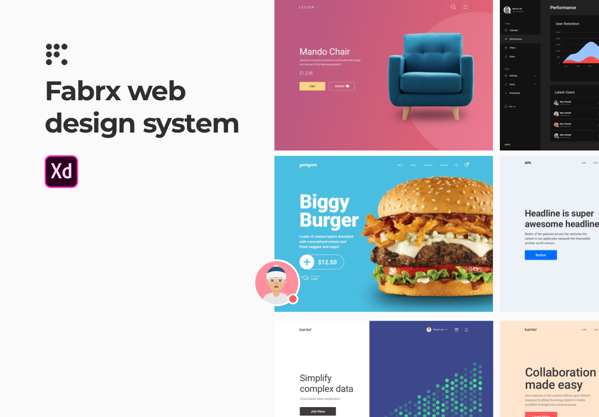 Fabrx Web Design System for Adobe XD