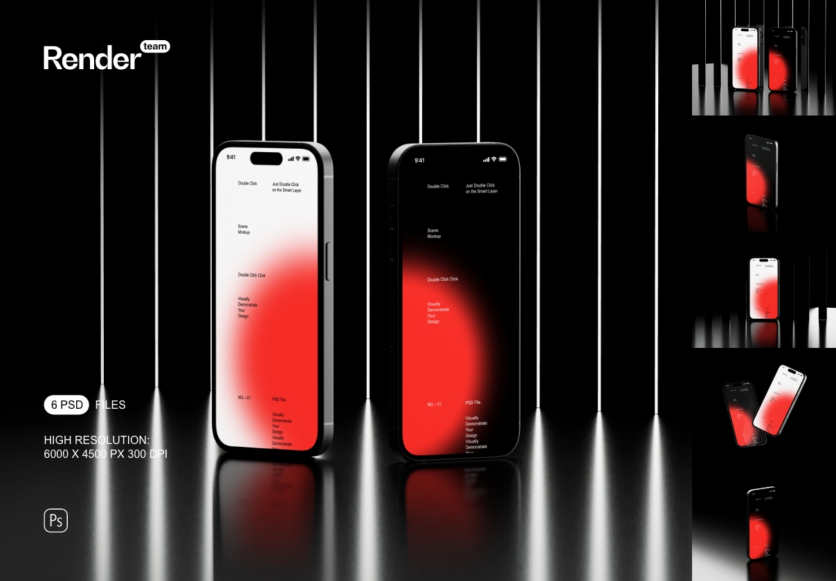 iPhone 14 Pro Mockup Set - Uncategorized design asset by ui8