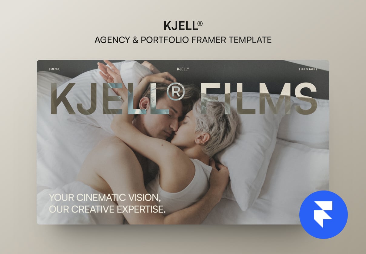 Kjell — Agency & Portfolio Framer Template - Portfolio, Agency design asset by ui8