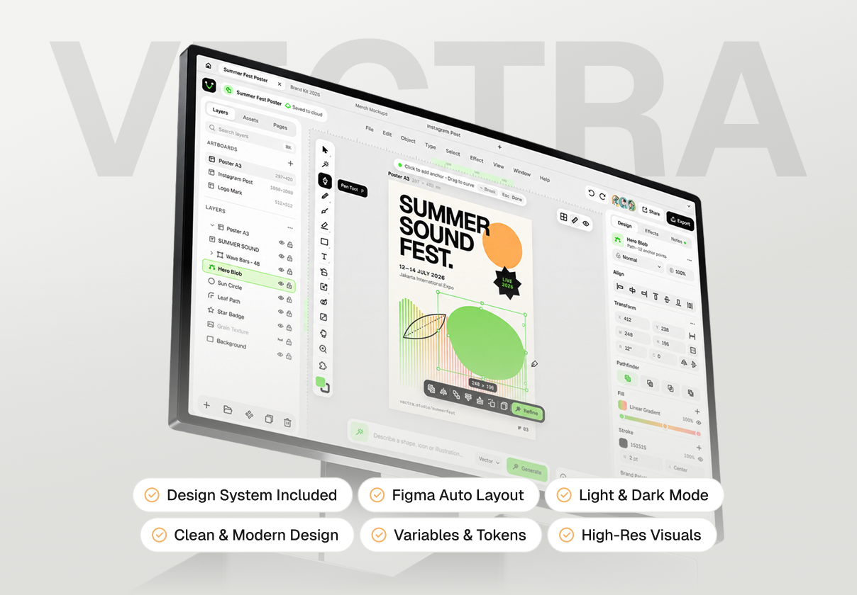 Vectra — Vector Software UI Kit - SaaS design asset by UI8